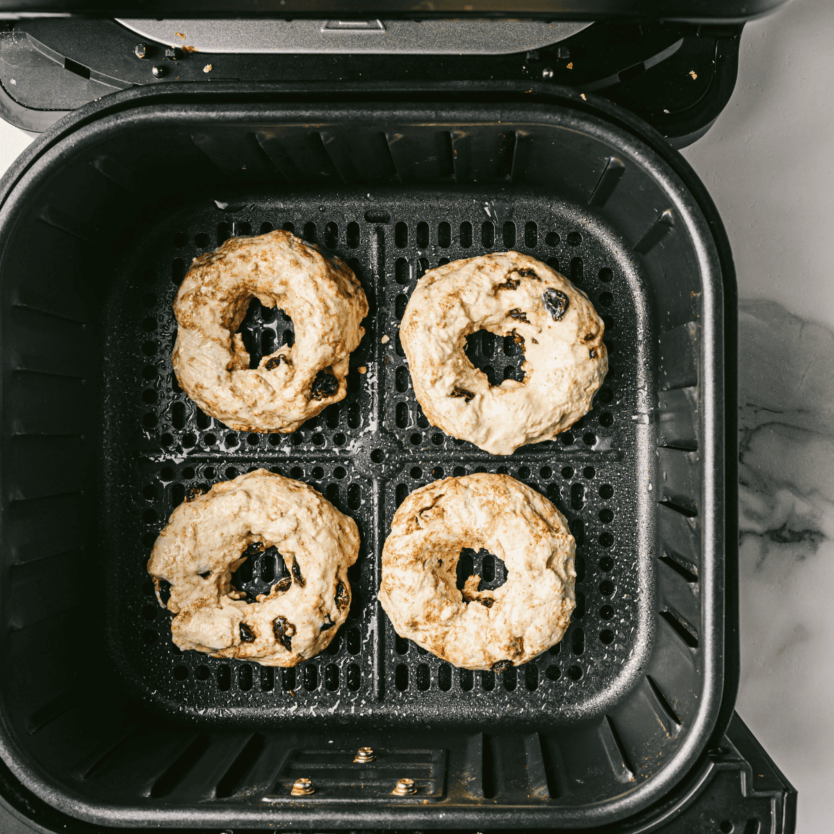 Air Fryer Copycat Dunkin Donuts Cinnamon Raisin Bagels